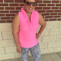 Evelyn Ruffle Sleeveless Top