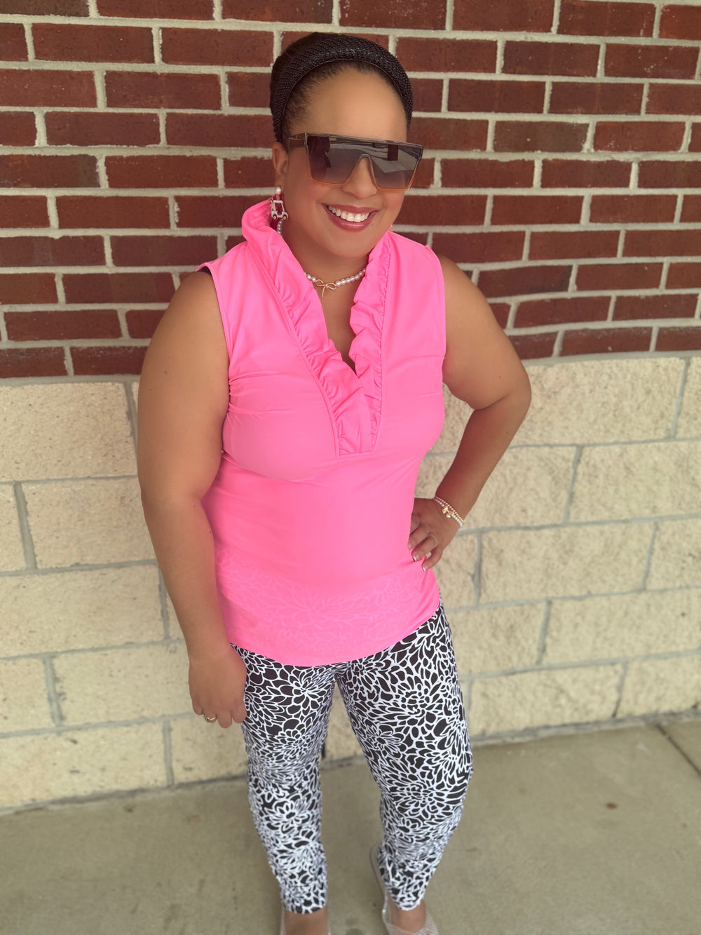 Evelyn Ruffle Sleeveless Top