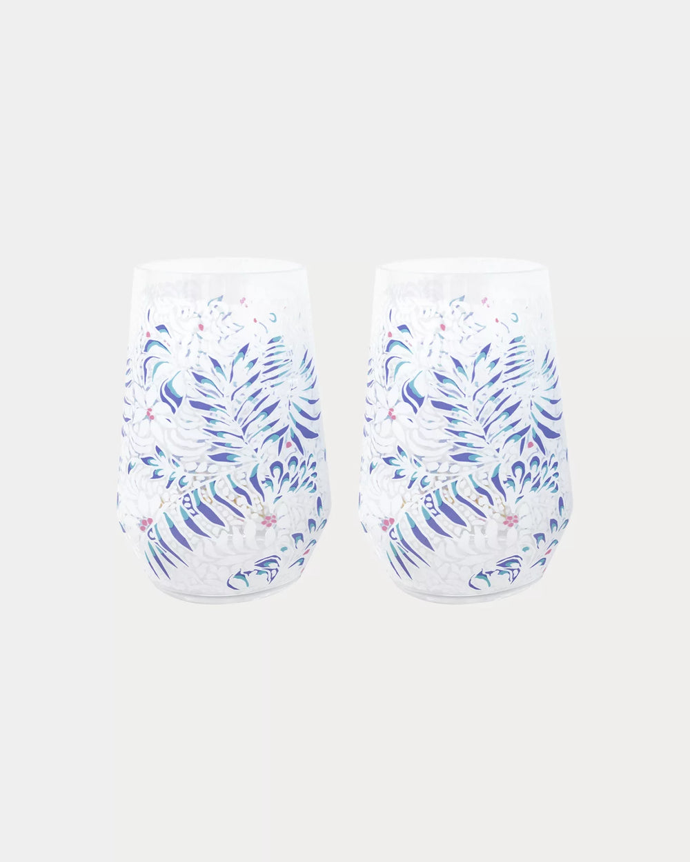 Lilly Pulitzer Acrylic Wine Glass Set - Summer Shorelines