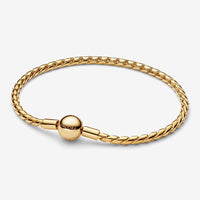 Pandora Round Clasp Wing (twisted) Chain Bracelet - Gold