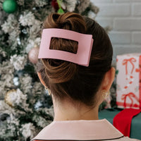 Teleties Merry Pinkmas Flat Rectangle Hair Clip
