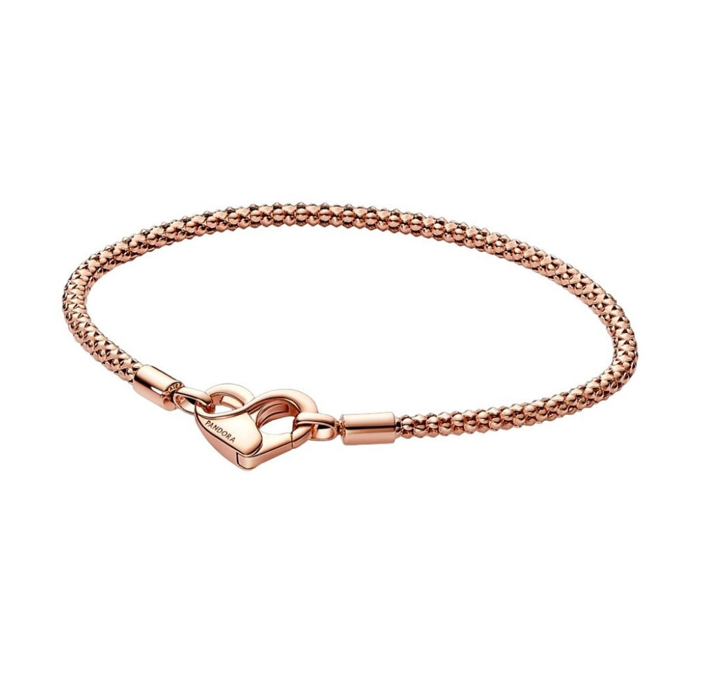 Pandora Moments Studded Chain Bracelet - Rose Gold
