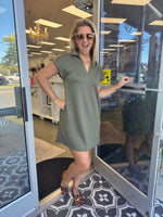 Collared Short Sleeve Dress
