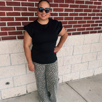 Braid Cuff Short Sleeve Top