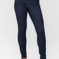 HW Tummy Control Raw Hem Skinny Jean