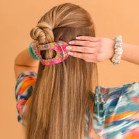 Teleties Fuchsia Dreams Flat Round Hair Clip