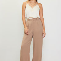 Pintuck Wide Leg Trouser