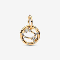 Gemini Zodiac Dangle Charm 14k gold plating
