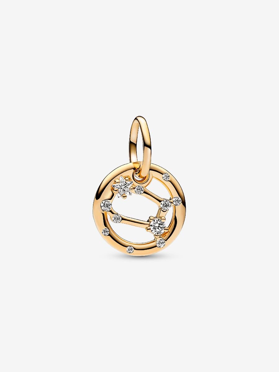 Gemini Zodiac Dangle Charm 14k gold plating
