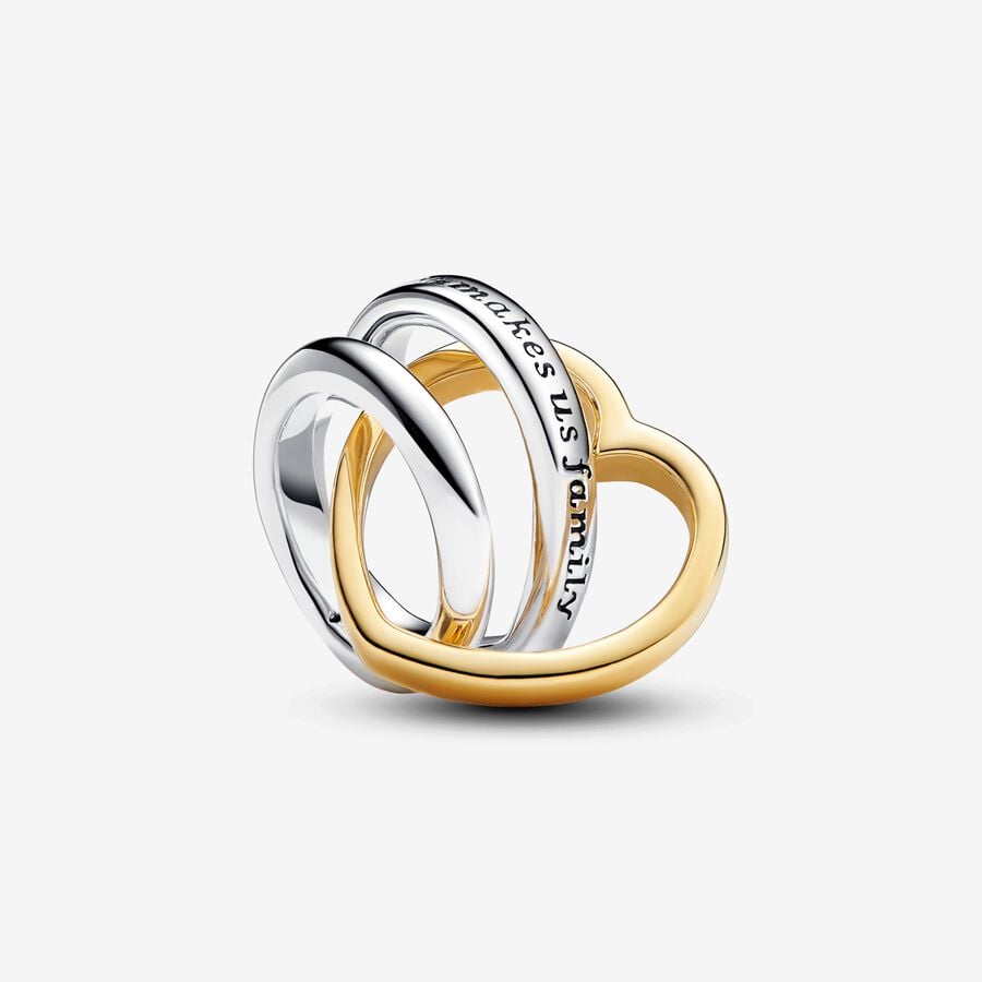 FINAL SALE Pandora Two-tone Stepmom Entwined Hearts Charm