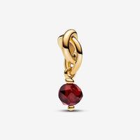 Pandora January Red Eternity Circle Dangle Charm