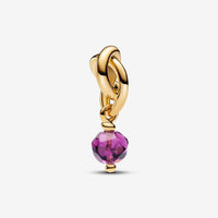 Pandora February Purple Eternity Circle Dangle Charm