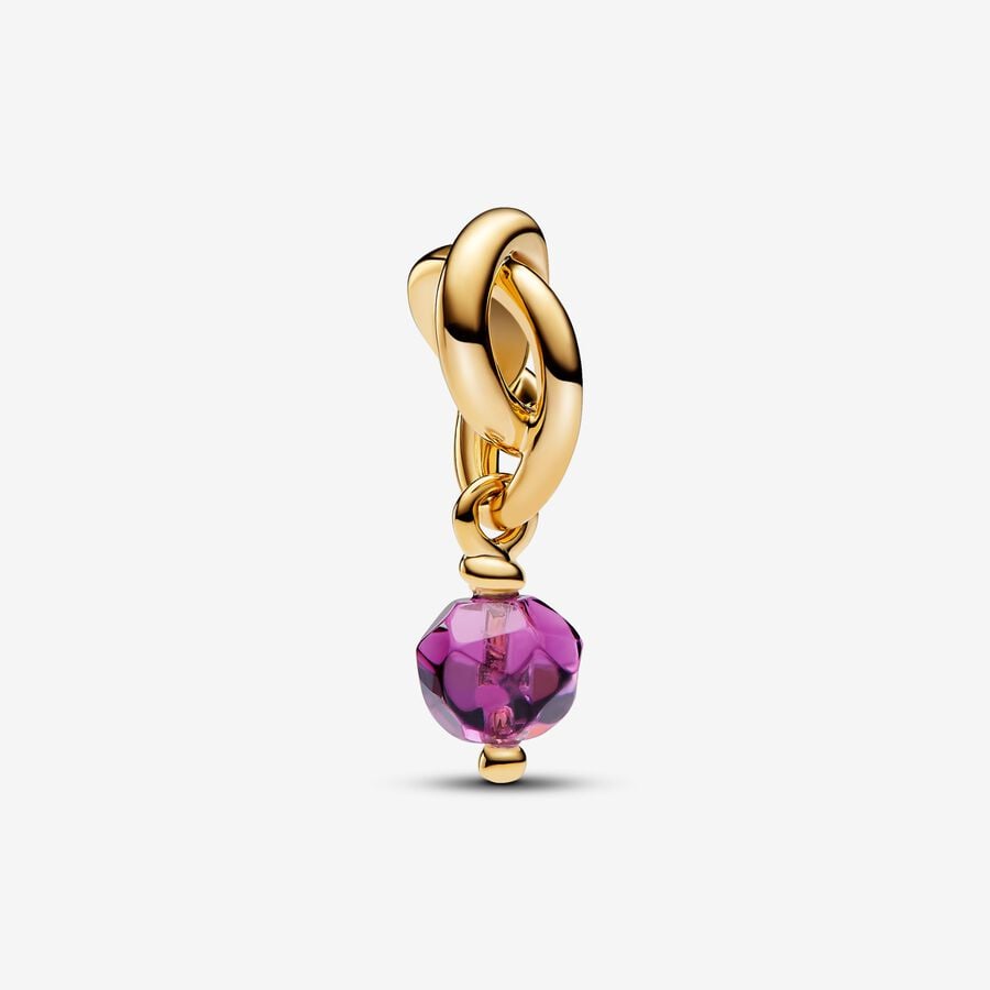 Pandora February Purple Eternity Circle Dangle Charm