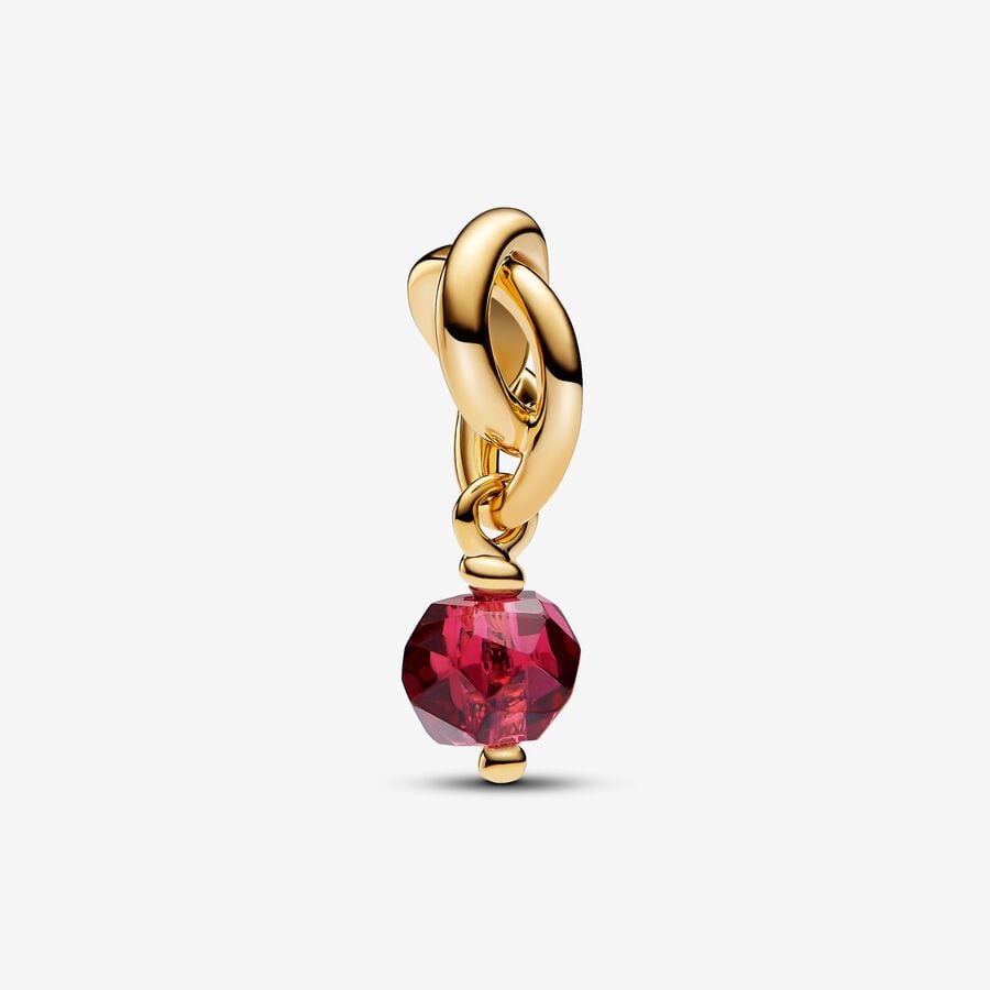 Pandora July True Red Eternity Circle Dangle Charm