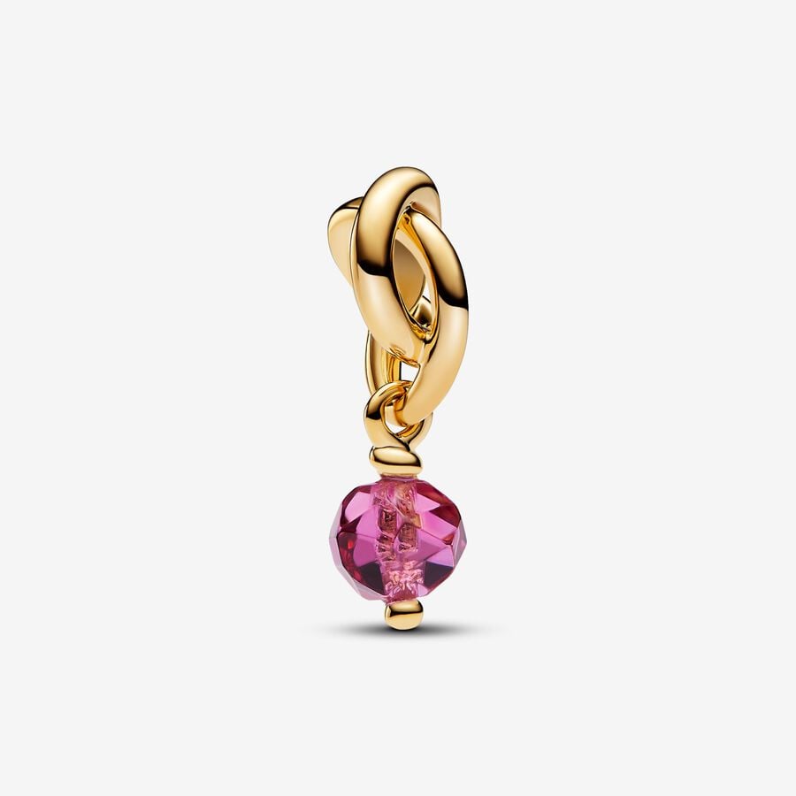 Pandora October Pink Eternity Circle Dangle Charm
