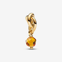 Pandora November Honey Eternity Circle Dangle Charm