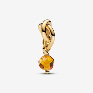 Pandora November Honey Eternity Circle Dangle Charm