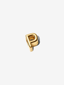 Letter P Alphabet Charm 14k gold plating
