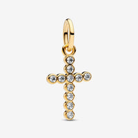 Pandora Cross Dangle Charm - Gold