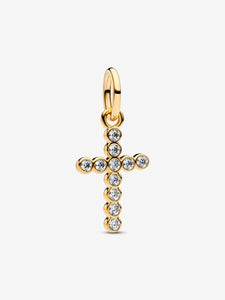 Pandora Cross Dangle Charm - Gold