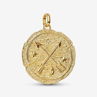 Pandora Crossing Arrows Oversized Medallion Charm