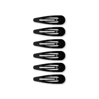 Teleties Jet Black Snap Clip (6 count)