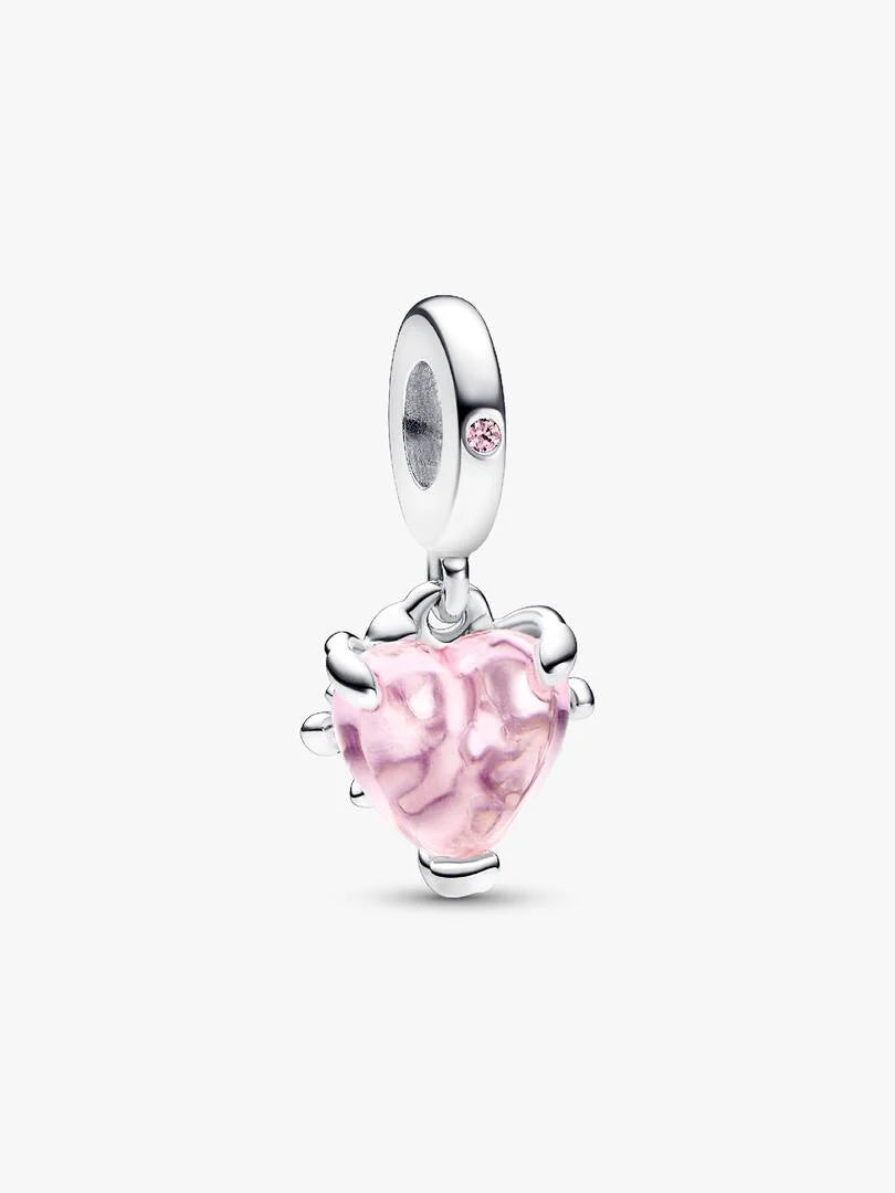 Pandora Pink Family Tree & Heart Dangle Charm