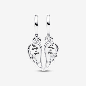 Pandora Sparkling Splittable Angel Wings Dangle Charm