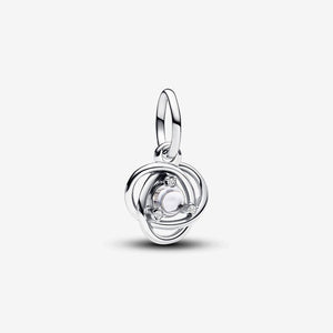Pandora April Clear Eternity Circle Dangle Charm