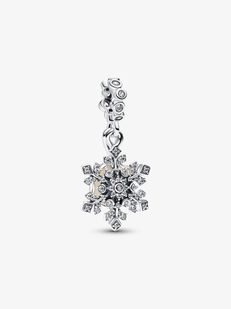Pandora Sparkling Snowflake Double Dangle Charm