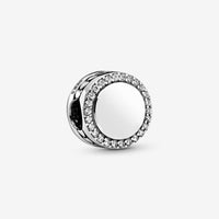 Pandora Engravable Sparkling Button Charm