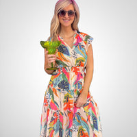 Flora Tiered Midi Dress