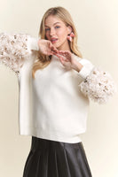 Shag Sequin Sleeve Sweater
