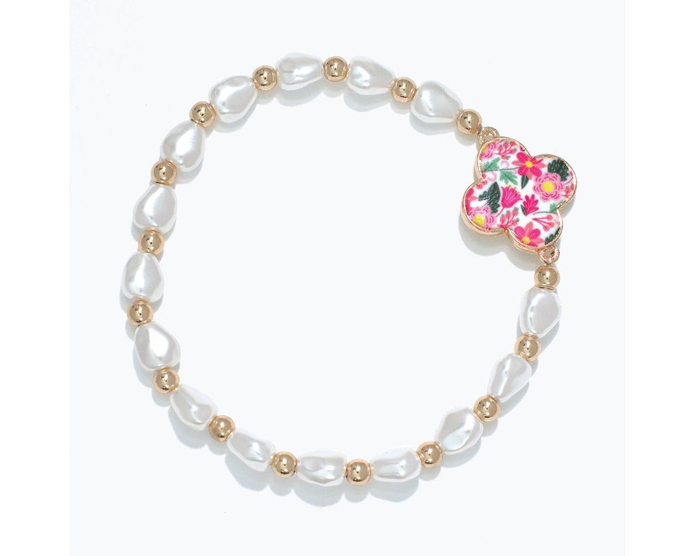 Floral Garden Clover Bracelet