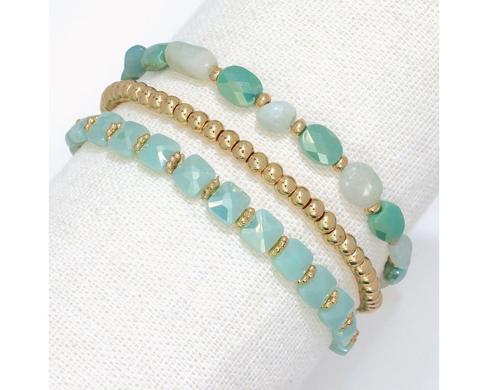 Mint Amazonite Bracelet Stack
