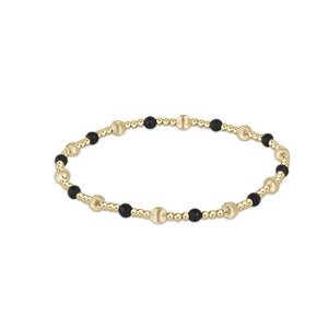 enewton Dignity Sincerity Pattern 4mm Bead Bracelet in Faceted Onyx