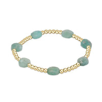 Enewton Admire Gold 3mm Bead Bracelet in Green Onyx