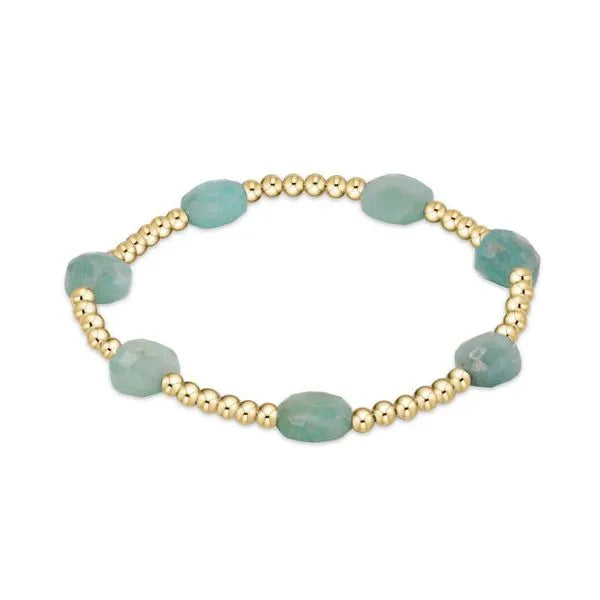 Enewton Admire Gold 3mm Bead Bracelet in Green Onyx
