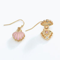 Pink Scallop Earrings