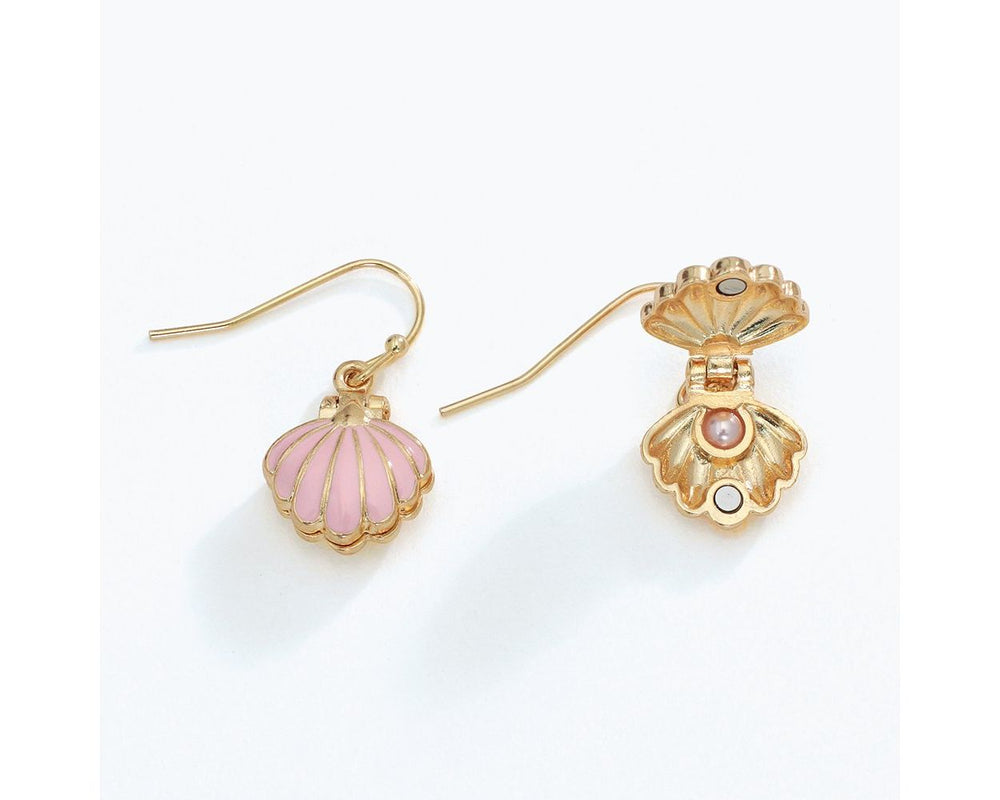 Pink Scallop Earrings