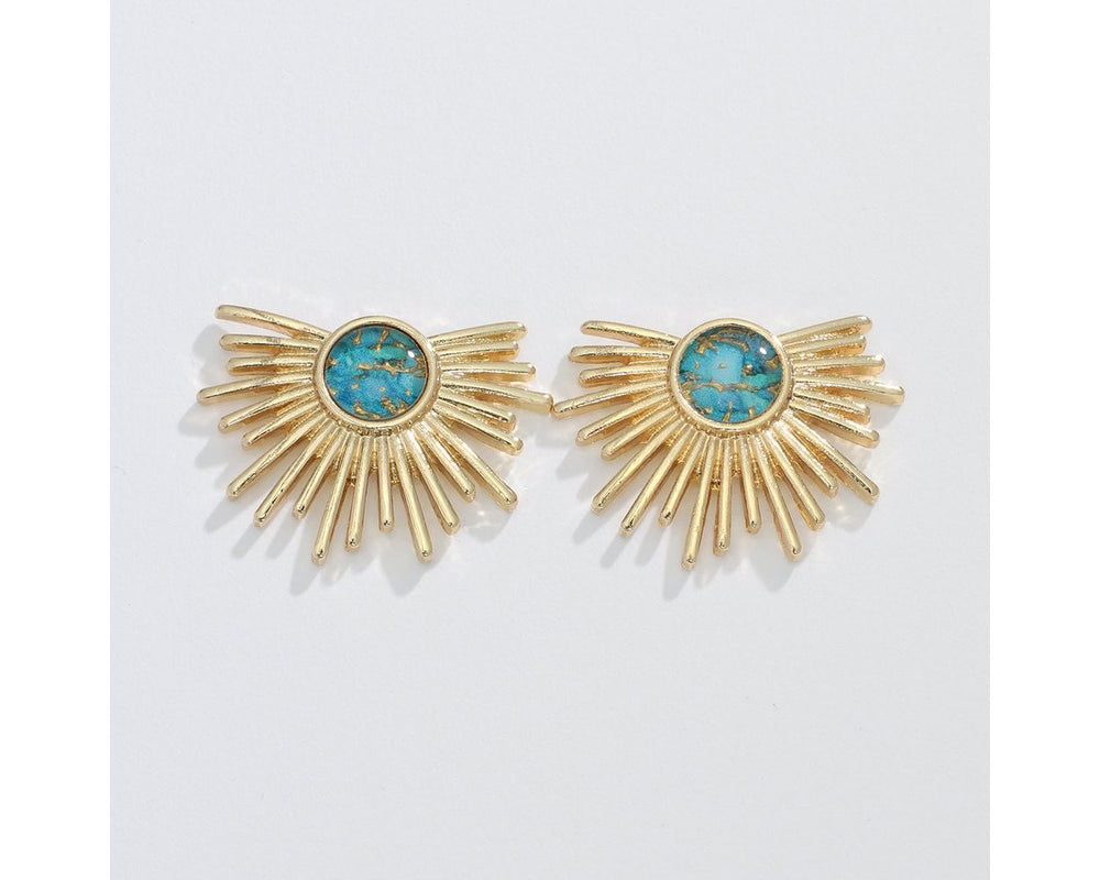 Gold Starburst Earrings