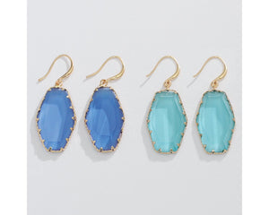 Pastel Faceted Stone Earrings