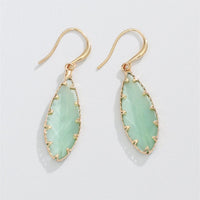 Mint Crystal Drop Earrings
