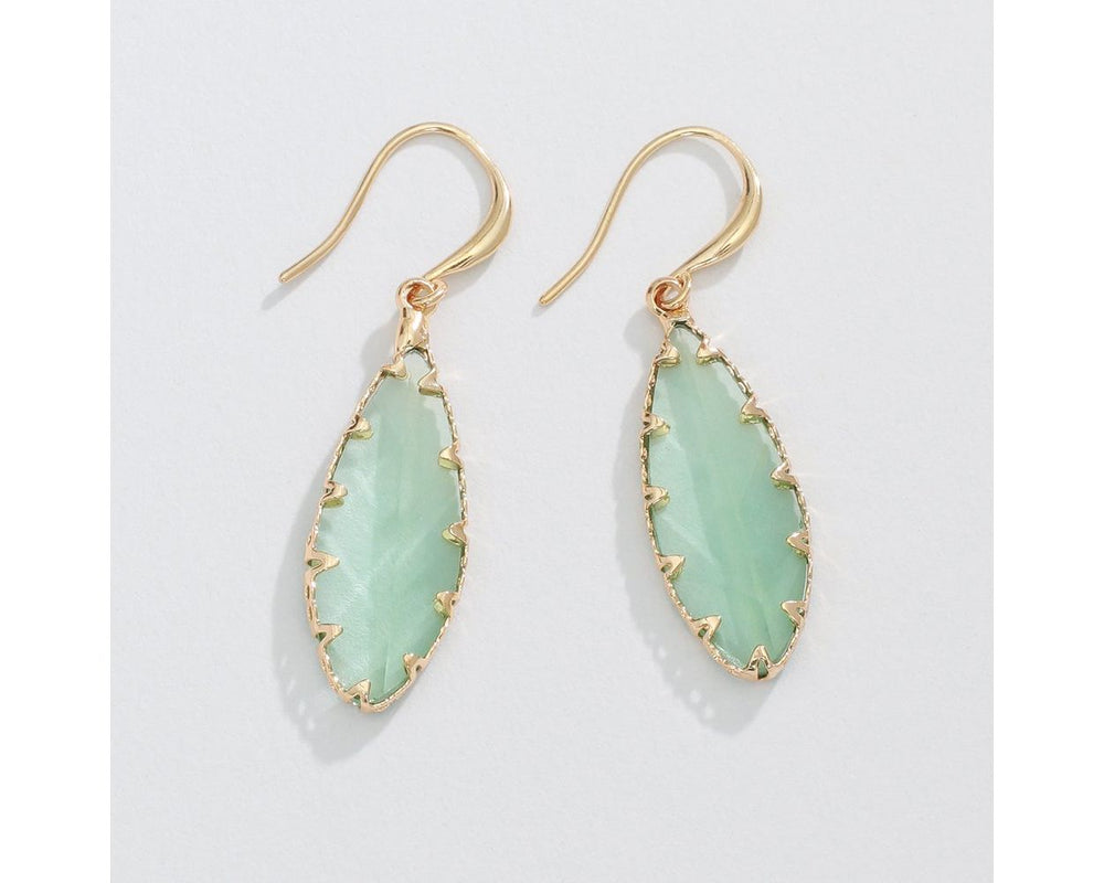 Mint Crystal Drop Earrings