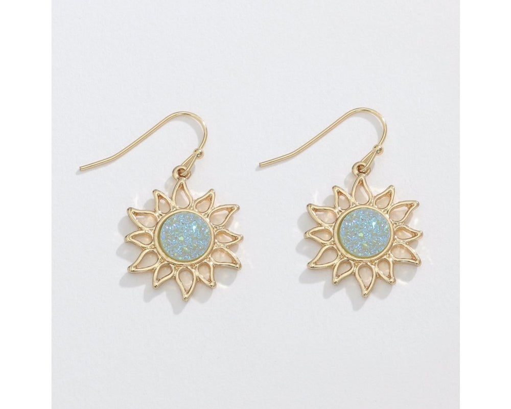 Gold Sun Earrings