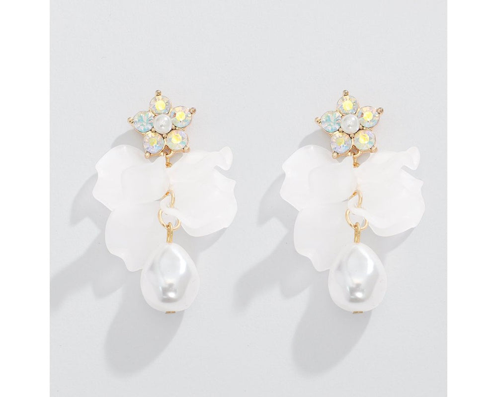 Flower Petal Drop Earrings