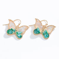 Resin Butterfly Dangle Earrings