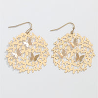 Matte Gold Butterfly Cutout Earrings