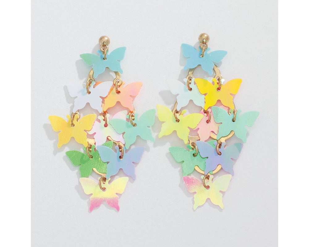 Whimisical AB Butterfly Earrings