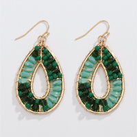 Faceted Green & Mint Beaded Earrings